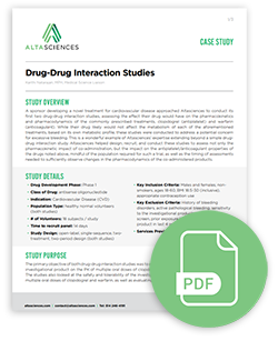 Case study about DDI study for a cardiovascular medication.