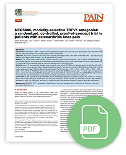 Case study on a randomized, controlled, proof-of-concept trial in patients with osteoarthritis knee pain.