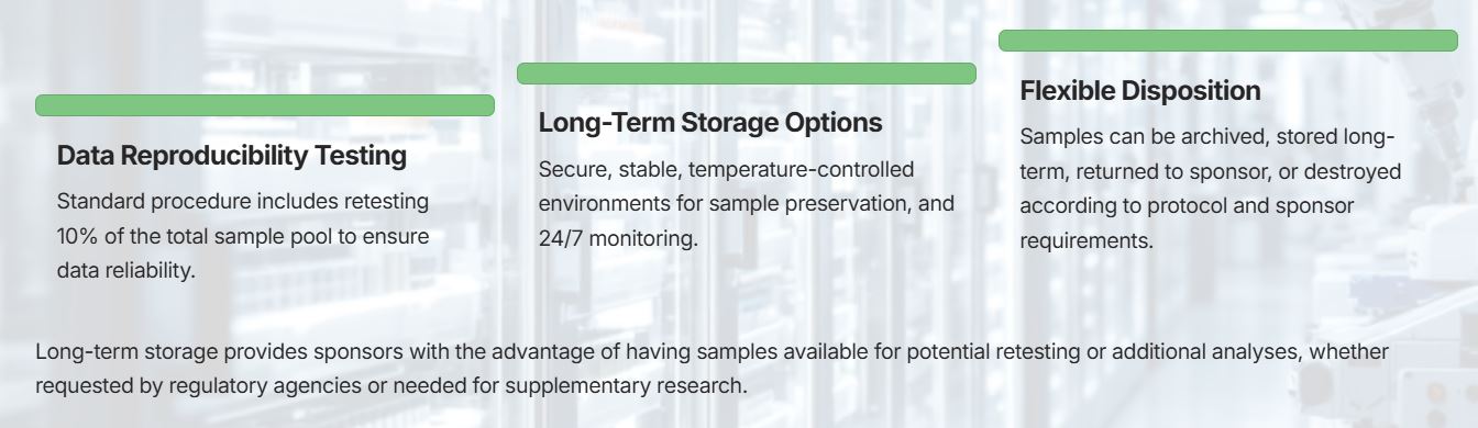 Post-study sample management image