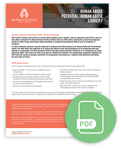 A fact sheet about human abuse potential.