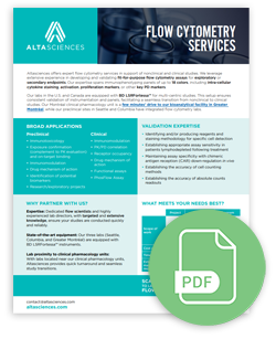 Fact sheet of flow cytometry services