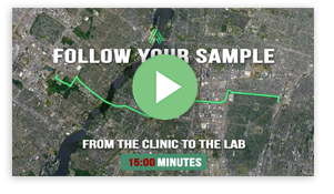 Video about follow your sample from the clinic to the lab.