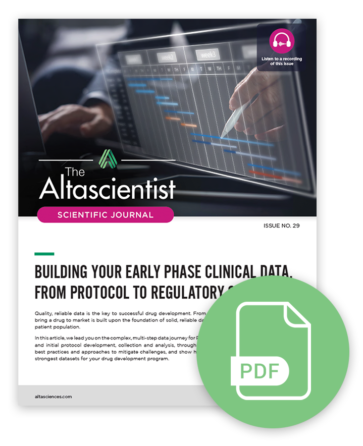 Altascientist Issue 29 on Building Your Early Phase Clinical Data