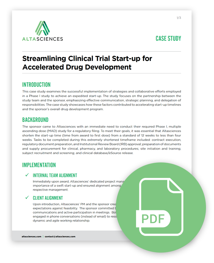 Streamlining Clinical Trial Start-up for Accelerated Drug Developmen