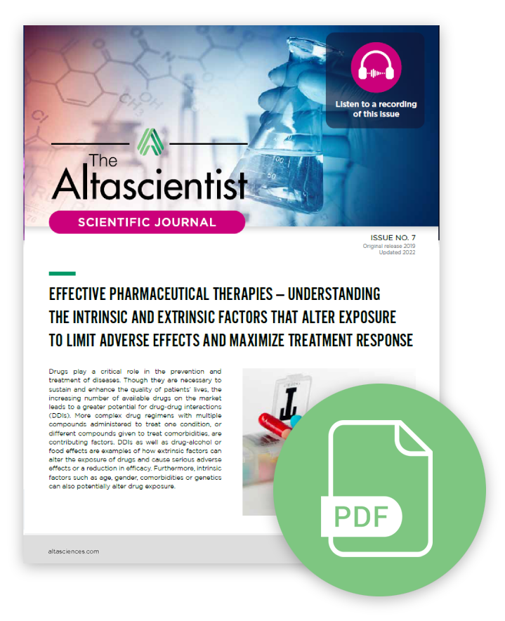 Click to read Issue 7 of The Altascientist about drug interaction studies